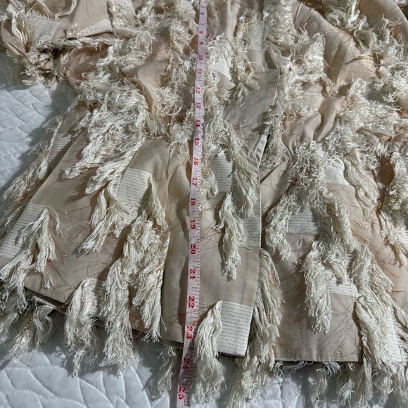 2022 spring purificacion garcia FRINGED BALLOON SLEEVE Jacket size XS - Picture 12 of 15